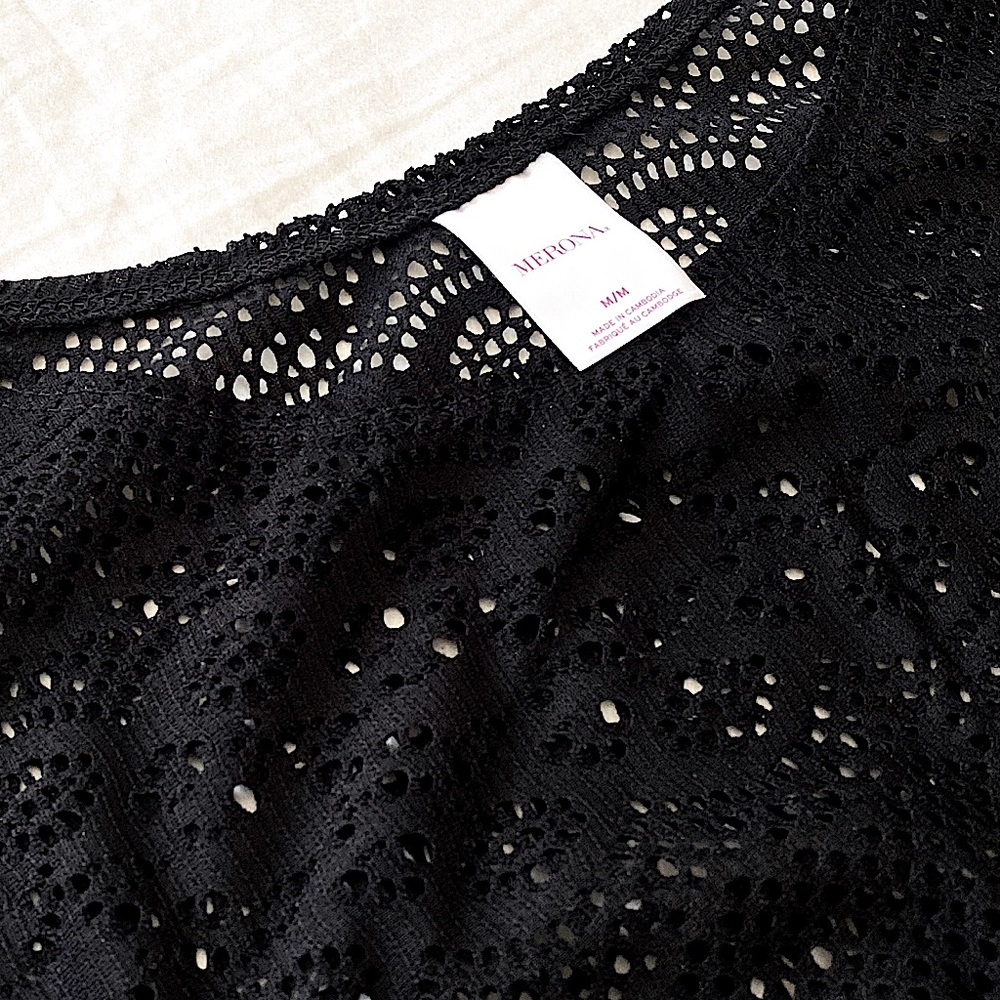 Merona Belted Crochet Swim Cover Up - Picture 3 of 5